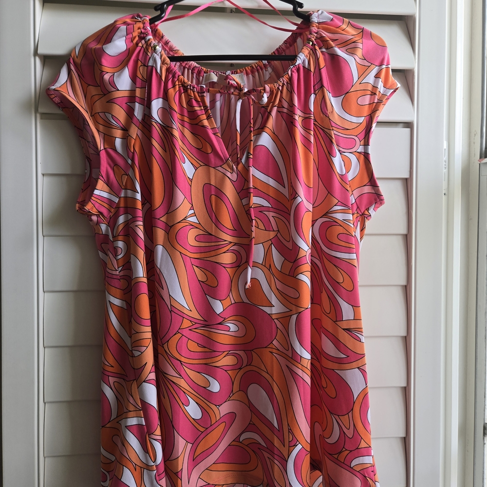 Vibrant Pink and Orange Women's Top